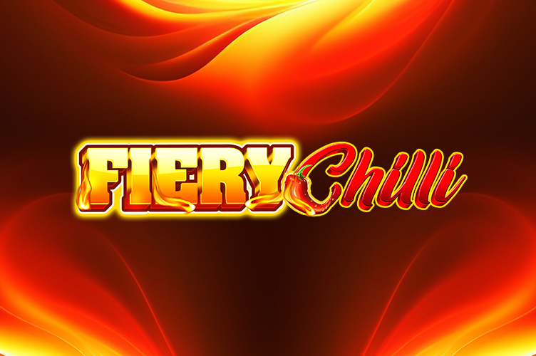 Слот Fiery Chilli с огненным перцем чили на тёмном фоне